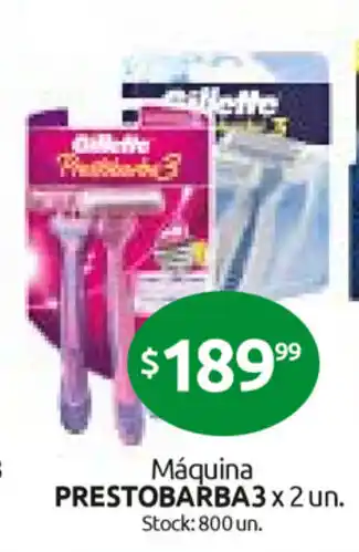Gillette Prestobarba3 Máquina x 2un