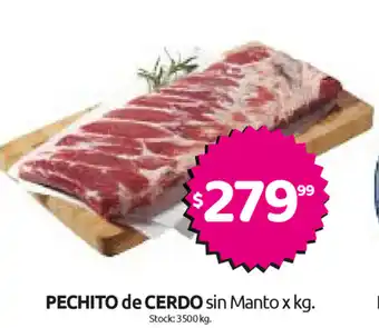 Cordiez Pechita de Cerdo sin Manto x kg oferta