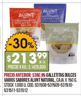 Coto Galletitas Dulces Varios Sabores Alunt Natural oferta