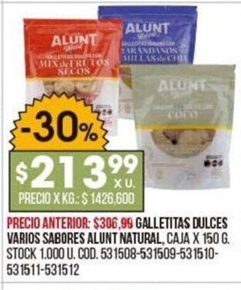 Coto Galletitas Dulces Varios Sabores Alunt Natural oferta