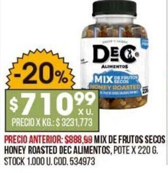 Coto Mix de Frutos Secos Honey Roasted Dec Alimentos oferta