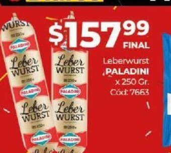 Diarco Leberwurst Paladini oferta