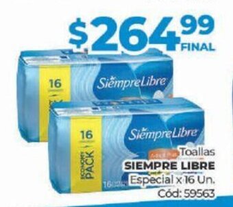 Diarco Toallas Siempre Libre oferta