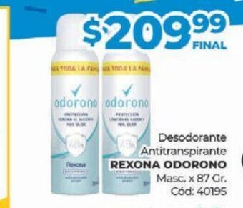 Diarco Desodorante Antitranspirante Rexona Odorono oferta