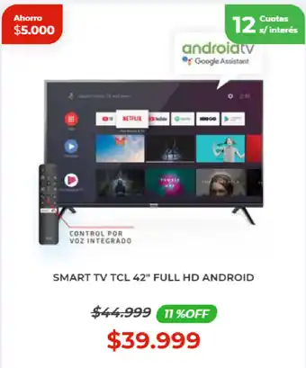 Naldo Lombardi TCL Smart TV 42" Full HD Android oferta