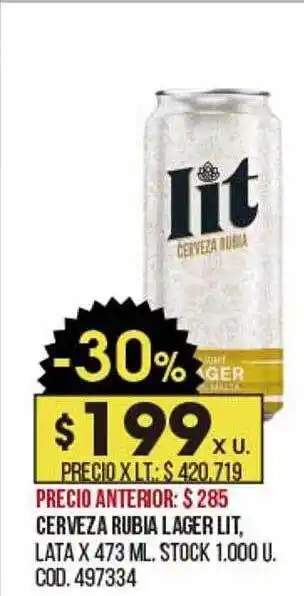 Coto Cerveza rubia lager lit oferta