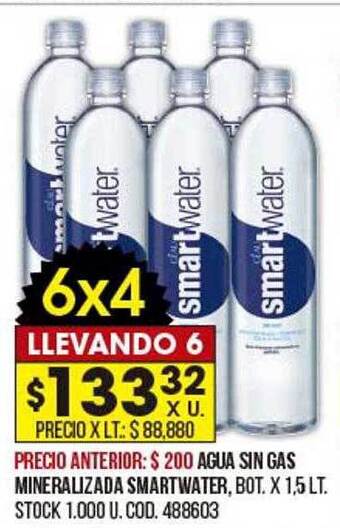 Coto Agua sin gas mineralizada smartwater oferta