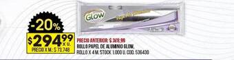 Coto Rollo papel de aluminio glow oferta