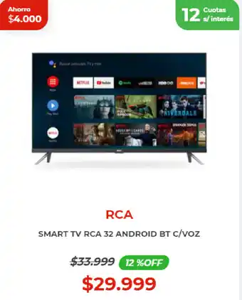 Naldo Lombardi RCA Smart TV 32 Android Bt C/Voz oferta