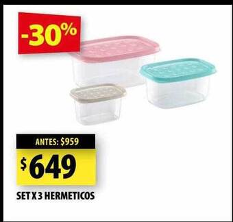 Punto Mayorista Set x3 hermeticos oferta
