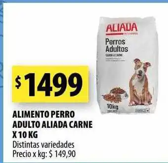 Punto Mayorista Alimento perro adulto aliada carne x 10 oferta