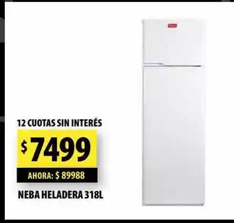 Punto Mayorista Neba heladera 318l oferta