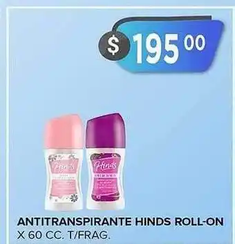 Supermercados Mayor Antitranspirante hinds roll -on x 60 cc oferta