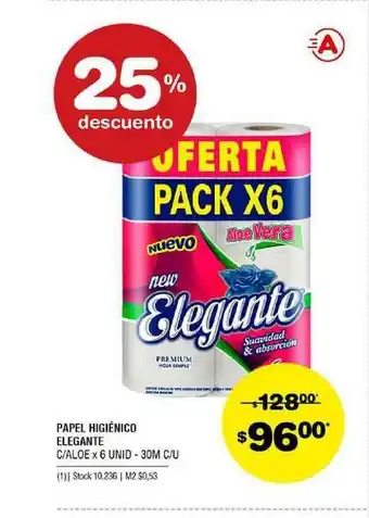 Atomo Conviene Elegant C/Aloe Papel Higiénico x 6 unid oferta
