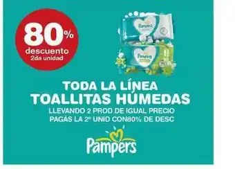 Atomo Conviene Toda La Línea Toallitas Húmedas Pampers 80% Descuento 2da Unidad oferta