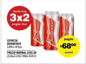 Atomo Conviene Budweiser Cerveza Lata x 473cc oferta