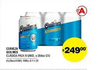 Atomo Conviene Quilmes Clásica Cerveza Pack 6 Unid. x 354cc oferta