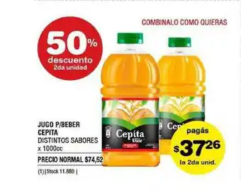 Atomo Conviene Cepita Jugo P/Beber Distintos Sabores x 1000cc oferta