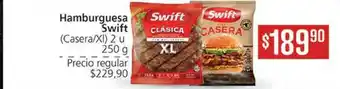 Supermercados Aiello Swift Hamburguesa (Casera-XI) 2u 250g oferta
