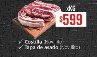 Supermercados Aiello Costilla (Novillito), Tapa De Asado (Novillito) oferta