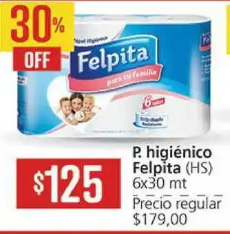 Supermercados Aiello Felpita Papel Higiénico (HS) 6x30mt oferta