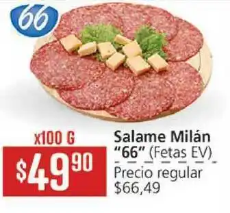 Supermercados Aiello 66 Salame Milán x100g oferta