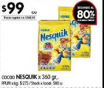 Disco Nestle Nesquik Cacao x 360gr oferta