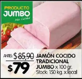 Disco Jumbo Jamón Cocido Tradicional x 100gr oferta
