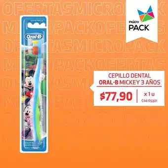 Micropack Oral-B Mickey Cepillo Dental 3 Años x 1u oferta