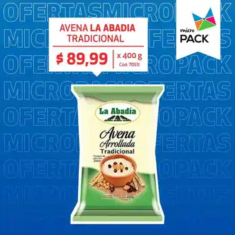 Micropack La Abadia Tradicional Avena x 400g oferta