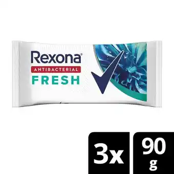 Coto Jabon antibacterial fresh x3 unidades rexona paq 270 grm oferta