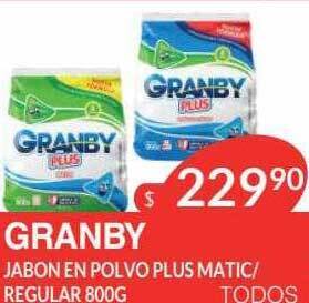 Masivos Granby jabon en polvo plus matic regular oferta