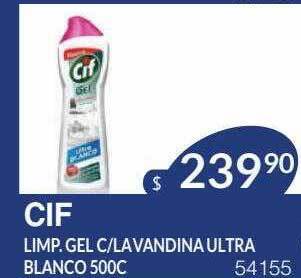Masivos Cif limp gel c lavandina ultra blanco oferta