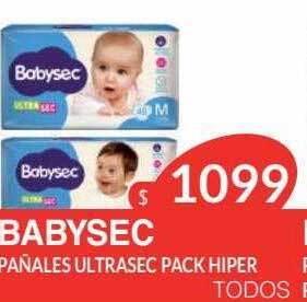 Masivos Babysec pañales ultrasec pack hiper oferta
