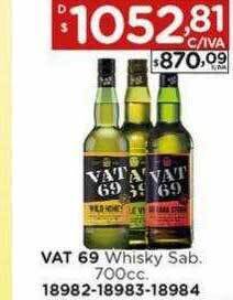 Hipermay Vat 69 whisky sab. 700cc oferta
