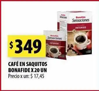 Punto Mayorista Café en saquitos bonafide x 20 oferta