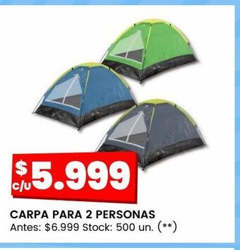 Changomas Carpa para 2 personas oferta