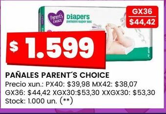 Changomas Pañales parent´s choice oferta