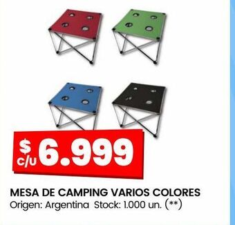 Changomas Mesa de camping varios colores oferta