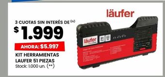 Changomas Kit herramientas laufer 51 piezas oferta