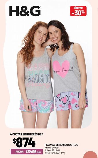 Changomas Pijamas estampados h&g oferta