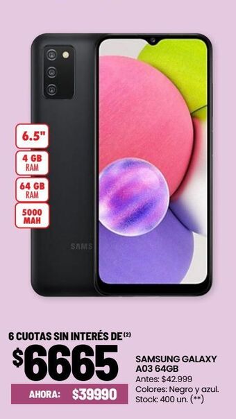 Changomas Samsung galaxy a03 64gb oferta