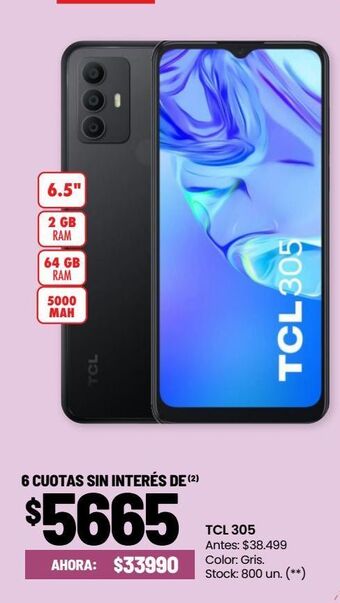 Changomas Tcl 305 oferta