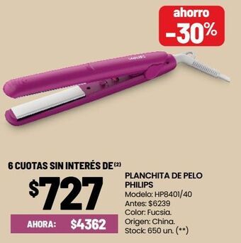 Changomas Planchita de pelo philips oferta