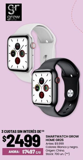 Changomas Smartwatch grow home gr26 oferta