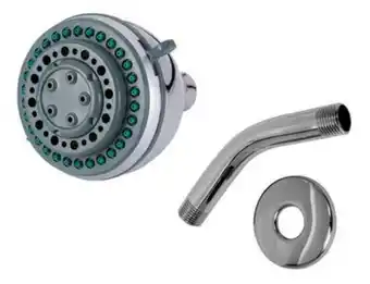 Frávega Flor de ducha 3 funciones + brazo 15 cm. dantes oferta