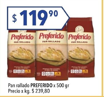 Hergo Pan Rallado Preferido x 500 gr oferta