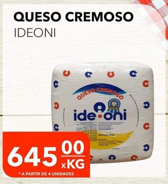 El Milagro Mayorista Queso Cremoso Ideoni oferta