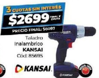 Diarco Taladro Inalambrico Kansai oferta