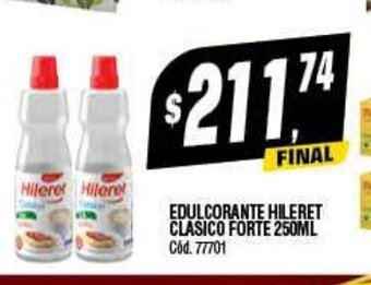 Supermercados Yaguar Edulcorante Hileret Clasico Forte 250ml oferta